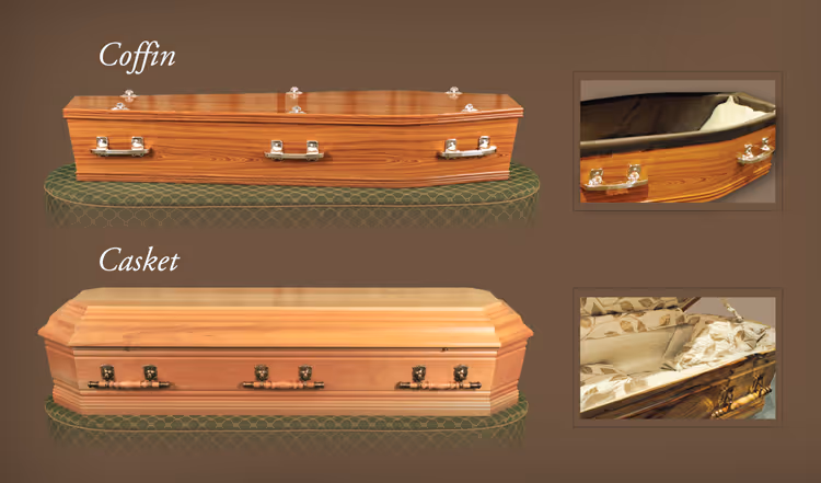 Comparing a coffin and a casket.